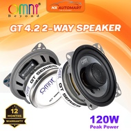 New Model GT4.2 OMNI BEYOND GT Series 2-Way Coaxial 120W Car Speaker (4")
