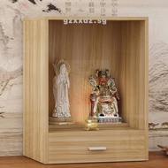 Buddha Shrine Clothes Closet with Door Worship Table Altar Buddha Cabinet God of Wealth Guanyin Shrine Cabinet Worship Guan Gong Statue Cabinet Home