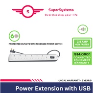 Belkin 6 outlet Surge Protection Strip with 2M Power Cord BSV603AF2M Belkin Power Cord Extension Bel