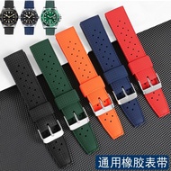 19mm/21mm/22mm Universal Strap Silicone Watch Strap Waterproof Rubber Strap Male