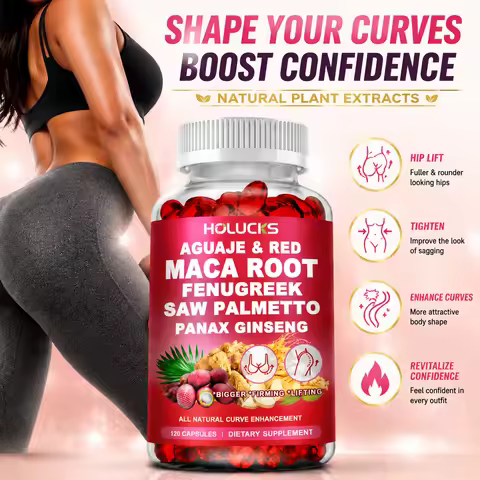 Premium Aguaje & Red Maca Supplement, with Fenugreek, Tribulus Terrestris, Nourish Body Shape, Relie