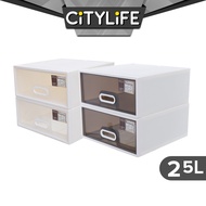 Citylife 25L Stackable Storage Chest Drawers box Home Organizer Drawer Plastic Cabinet G-5203