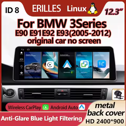 Upgrade 2400*900P For BMW 3Series E90 E91 E92 E93 2005-2012 Multimedia Player Screen Modify Wireless