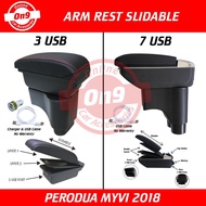 Arm Rest Perodua Myvi 2018 2019 2020 Myvi New ArmRest Console with 3 USB Port / 7 USB Port