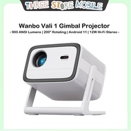 Wanbo Vali 1 Gimbal Projector (900 ANSI Lumens | 200° Rotating | Android 11 | 12W Hi-Fi Stereo)