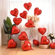 59.9cm Love Heart Aluminum Film Balloons 10 Pieces Set, Suitable for Wedding, Birthday Party, Valent