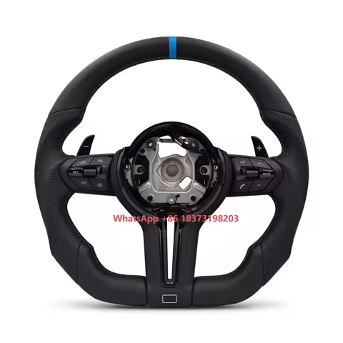 With Black Insert Trim Flat Bottom M Sport Volant Steering Wheel for BMW F10 F20 F22 F30 F31 M3 F80 