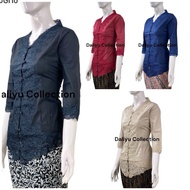 Kebaya Embroidery SENANDA Sleeves 3/4 Tribes | Plain Flower Embroidery | Embroidered KEBAYA