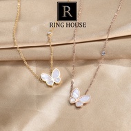 (Titan) N23 Dây Chuyền Vòng Cổ Titan Không Rỉ Gỉ Butterfly Xinh