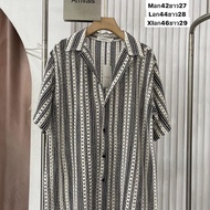 เสื้อเชิ้ตลายริ้วลูกไม้ รุ่น N022 สีคลาสสิก M - Clothing ผู้ชาย Man