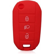 Silicone Car Key Cover Case Compatible with Peugeot 208/307/308/RCZ/407/4008/Citroen Berlingo Car Ke
