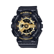 (AUTHORIZED SELLER) Casio Baby-G Digital-Analogue Black Resin Strap Women Watch BA-110X-1ADR