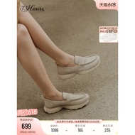 73hours Women's Shoes Autumn Channel Autumn New Style Retro Old Money Style Sports Sole Slip-On Loaf