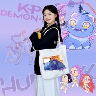 KPop Demon Hunters Huntrix Print  Canvas Tote Bag Canvas Bag Huntrix Mira Rumi Zoey Beg Tote Kanvas 