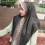 Kerudung Segi 4 Terbaru 2024 Jilbab Motif ZR ZIPPER RESLETING