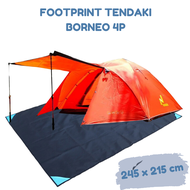 Footprint Alas Tikar Tenda Tendaki Borneo 4P Ultralight Lipat Camping Waterproof