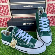 Converse คอนเวิร์ส รองเท้าผ้าใบ ใส่ได้ทั้งหญิงและชาย มีไซส์36-45(สีเขียวเข้ม) พร้อมส่ง
