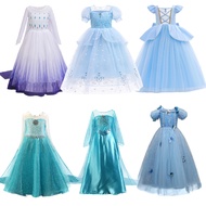 NNJXD Baby Girl Dress Anna Elsa Dress for Princess Girls Halloween Cosplay Birthday Party Dress up B
