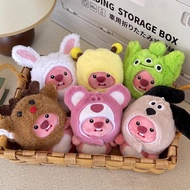 Cute Plushie Loopy Keychain Creative Hat Pink Beaver Doll Pendant Soft Toy Funny Gift