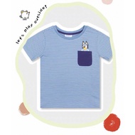 Estampo|Meiao Bluey Miaomiao Dog Bully 1-6y Children's Striped Top Long-Sleeved Short-Sleeved Bluy C