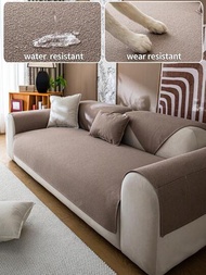 1入組防水全季通用沙發座套,現代極簡風格防滑沙發墊,適用於l形沙發和1/2/3/4座沙發的客廳沙發保護罩