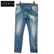 Dsquared2 S78LB0094 淺靛藍色棉質滑板牛仔褲，48 號 [二手]