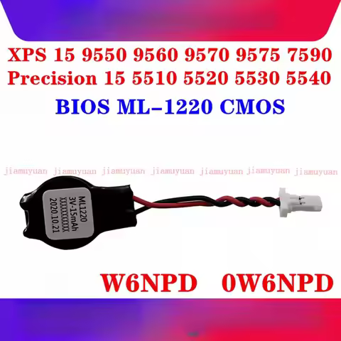 ML1220 CMOS BIOS RTC For Dell XPS 15 9550 9560 9570 9575 7590 Precision 5510 5520 5530 Laptop Mother