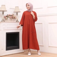 Daster Busui Lengan 3/4 Dress Aurel Kekinian Terlaris Gamis Wanita Lengan 3/4 Gamis Wanita Jumbo Dre