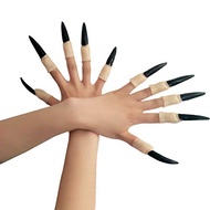 Halloween Costume Nail Claws Fake Witch Finger nail Arrow Claw Rings Cosplay Nail Finger Tips for Ha