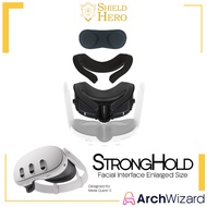 Shield Hero Stronghold Facial Interface Enlarged Size for Meta Quest 3🚀 Meta Quest 3 Accessory - ArchWizard