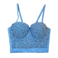 เกาหลี เด็กผู้หญิง กลุ่ม Blackpink Stage เครื่องแต่งกาย ไม่มีสาย เสื้อกั๊ก คล้ายกับ Lisa Park Chae Y