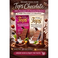 TOPS Richer than ever - milk chocolate with hazelnut & raisins100g
