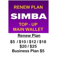 TPG SIMBA Renew Plan Or TOP UP Main  Wallet Balance $10