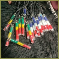 ☩ ♒ ✙ REGGAE NECKLACE GLASS TUBE(PER PIECE)