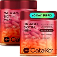 Cata-Kor Hair Skin and Nails Vitamins for Women – Biotin Collagen Hair plement | Hyaluronic Acid | C