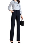 **EZZE** [Ladies Wear] Ladies Stretchable Office Wear Straight Cut Plain Black Long Pants / Seluar O