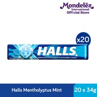 [Bundle of 20] Halls Candy Stick 9s [Mentholyptus Mint/ Extra Strong Mint/ Honey Lemon/ Blueberry/ L