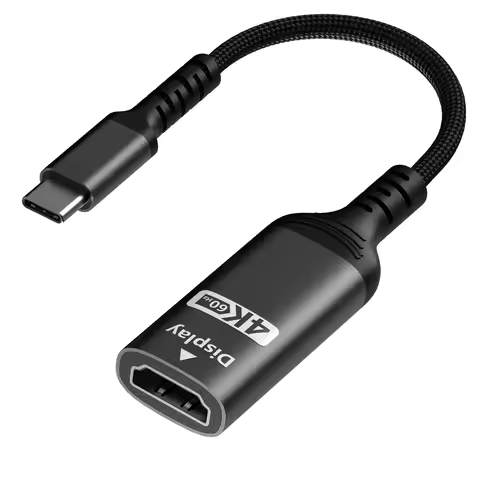 Type C to HDMI Adapter (Thunderbolt 3/4 Compatible) 4K 60Hz for iPhone 15/16/17 Pro/Max, MacBook Pro