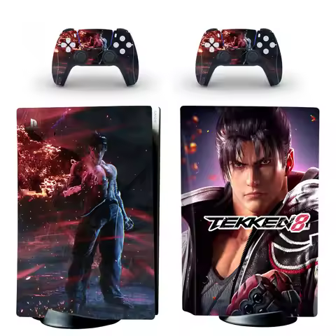 Game Tekken 8 PS5 Disc Skin Sticker Decal Cover for Console and 2 Controllers PS5 Disk Skin Vinyl