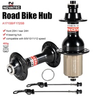 Novatec Road Bicycle Hub A171SB F172SB Front 20 Holes Rear 24 Holes Bike Hub Disc 4 Sealed Bearings 