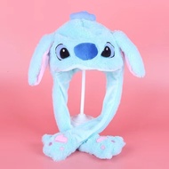Stitch Luminous Bunny Hat with Moving Ears, Luminous Bunny Hat, Plush Cartoon Airbag Hat
