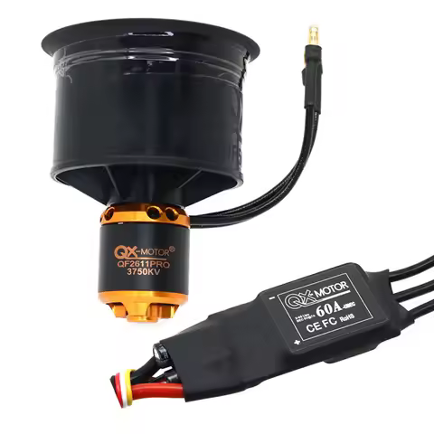 QX-MOTOR New 50MM EDF 12 Blade Ducted Fan With QF2611 PRO Brushless Motor 60A ECS for Remote-control