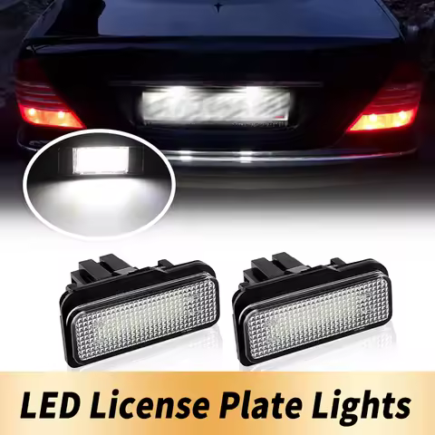 2X Car LED License Plate Light Lamp Error Free Suit For Mercedes Benz C-Class E-Class SLK CLS W203 5