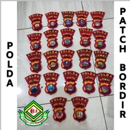 LOGO POLDA BORDIR TIMBUL 3D POLISI POLRI SELURUH INDONESIA