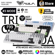 AULA F99 Customized Mechanical Keyboard 99 keys | 3 Mode Hot-swap Gasket Structure 8000mAh Battery