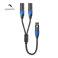 50cm XLR Splitter Cable 1 XLR Female to 2 XLR Male XLR Y Splitter Cable Microphone Splitter Cord for