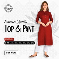 Women Cotton Button Style 2 Pcs Suit