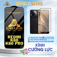 Tempered Glass for Redmi K80 K80 PRO Clear, Black, Dustproof, Quality, Fingerprint Resistant KKD