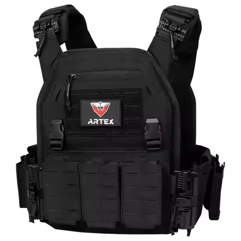 Artex New combat vest 6094 quick detachable light laser cut tactical vest black gear to carry airsof