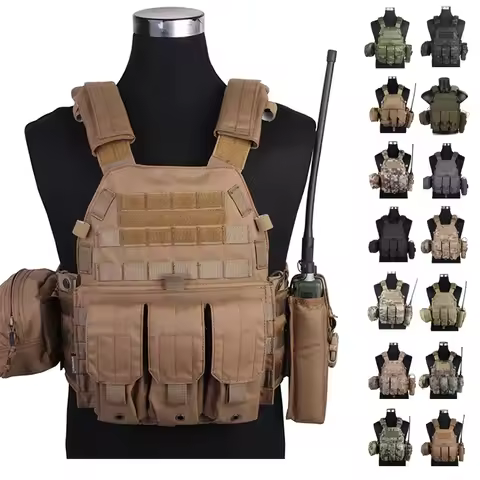 Emersongear For LBT6094 Style Plate Carrier W/3 Pouches Tactical Vest Protective Gear Body Guard Arm